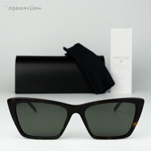 Saint Laurent Men Sunglasses Havana Grey Cat Eye SL737 MICA THIN 002 BRAND NEW